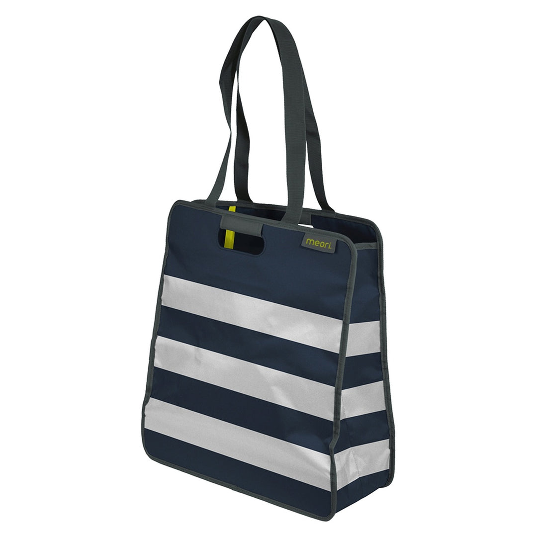 meori Faltbare Einkaufstasche L Marine Blue Stripes