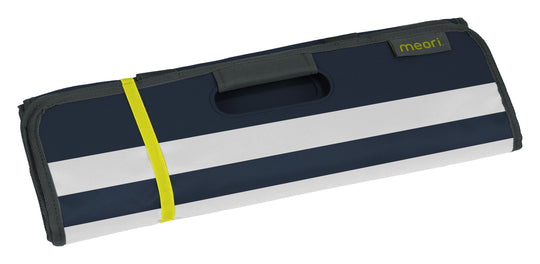 meori Faltbare Einkaufstasche L Marine Blue Stripes